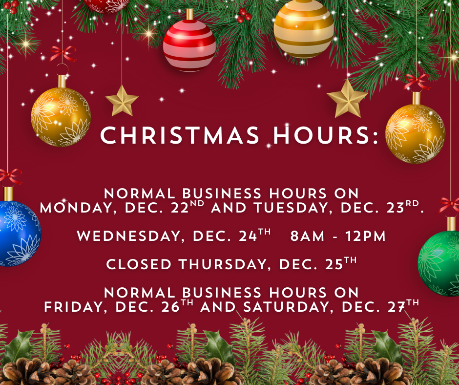 Holiday Hours 
