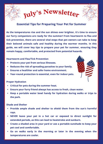 July 2026 Newsletter page 1 